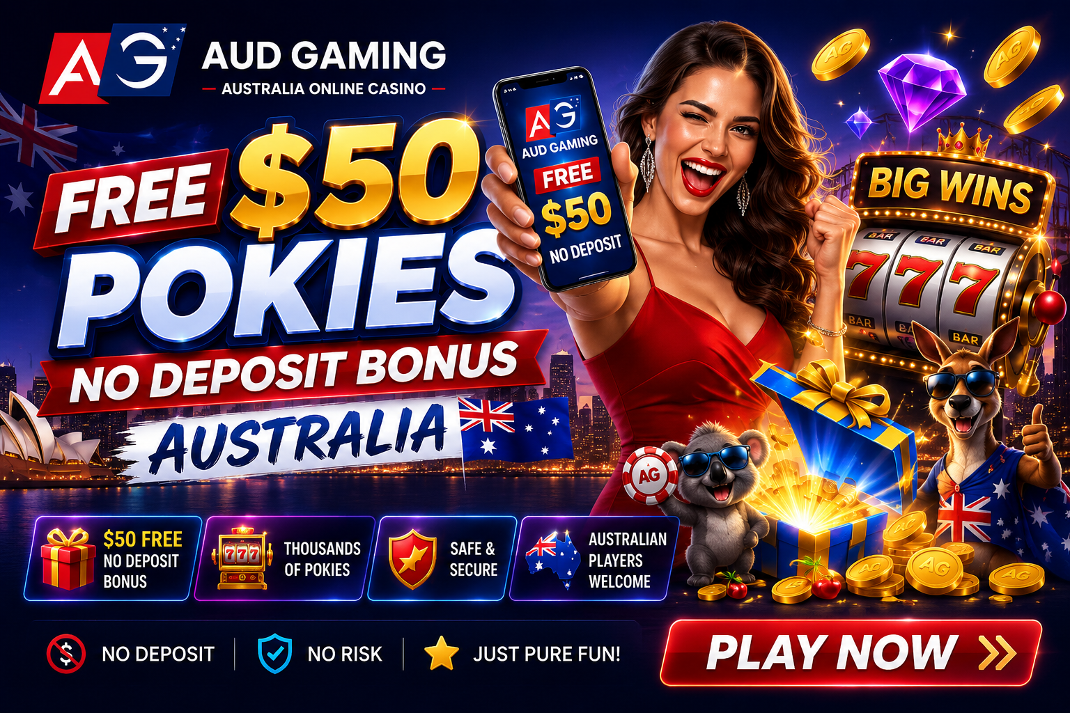Free $50 Pokies No Deposit Bonus Australia | AUDGaming - AUDGaming