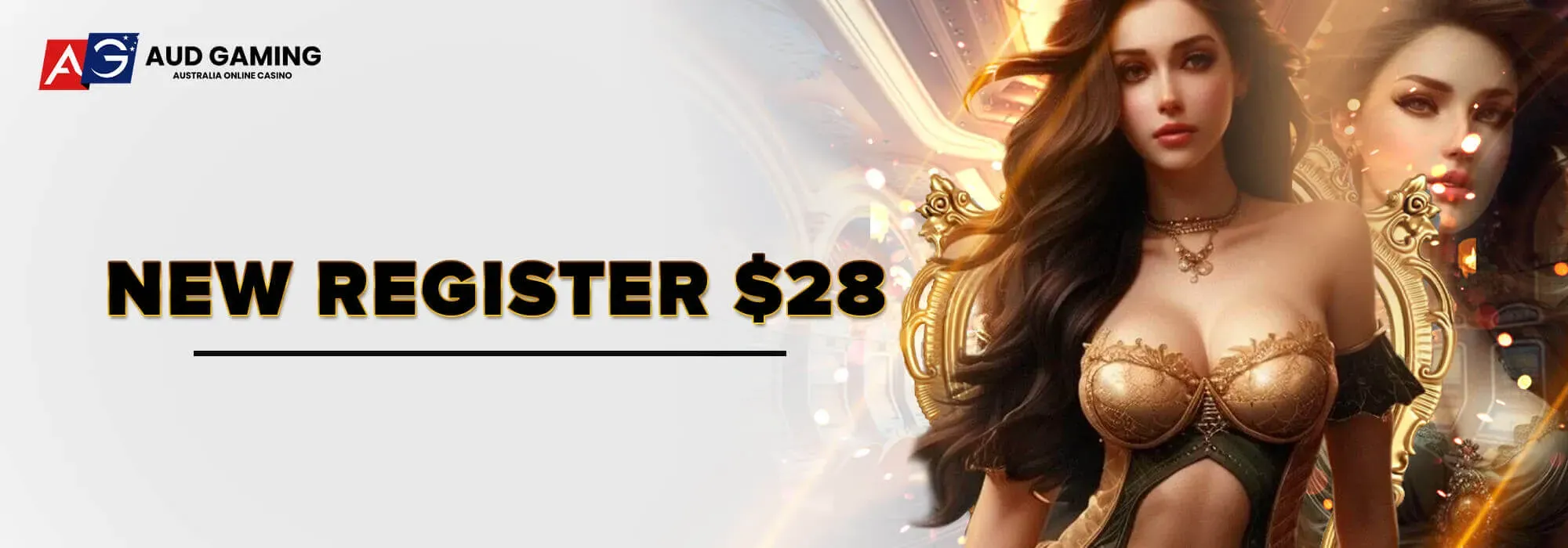 AUDGaming new register bonus banner