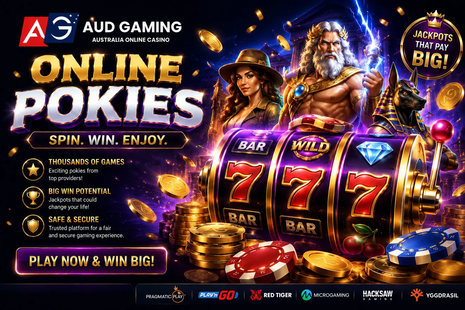 AUDGaming online pokies section