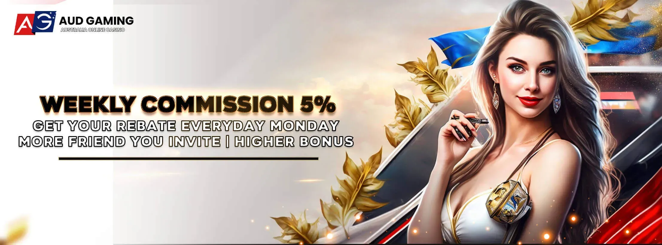 AUDGaming weekly commission bonus